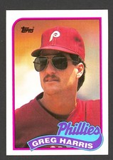 GREG HARRIS - 1989 TOPPS BASEBALL - #627 - PHILADELPHIA PHILLIES