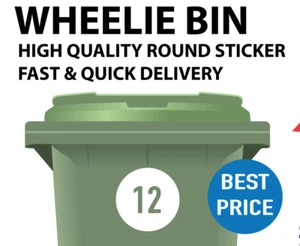 ROUND SHAPE NUMBER STICKER WITH ANY HOUSE OR NUMBER STICK TO ANYTHING OR DOORS - Picture 1 of 2