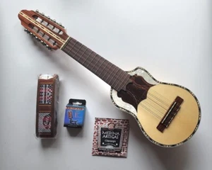 Profi Charango directly from Peru, New, with transport bag and accessories!! - Picture 1 of 12