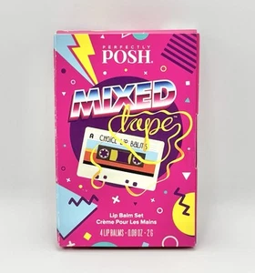 Perfectly Posh Mixed Tape Lip Balm Set .08 oz. 4 Lip Balms Set - New Sealed - Picture 1 of 10