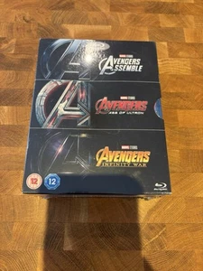 MARVEL AVENGERS ASSEMBLE AGE OF ULTRON INFINITY WAR 3 DISC BLU RAY BOX SET - Picture 1 of 3