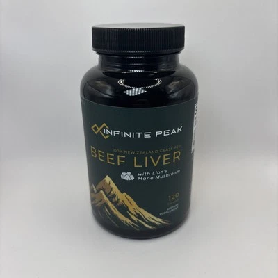 Cápsulas de hígado de res alimentadas con pasto con melena de león para enfoque energético y memoria EXP: 10/26 Foto 1 de 3