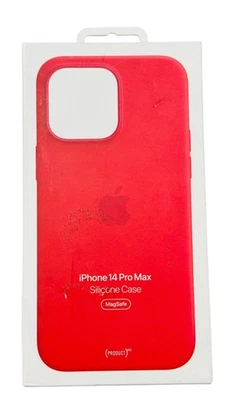 COVER CUSTODIA in silicone Rosso ORIGINALE Magsafe APPLE  IPHONE 14 pro Max - Immagine 1 di 2