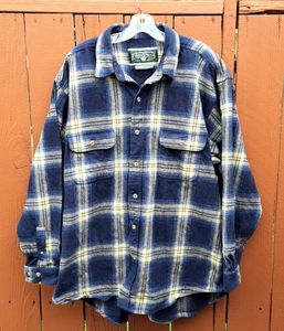 Field & Stream Men's XXL Blue Beige Plaid Thick Heavy Long Sleeve ButtonUp Shirt - Picture 1 of 4