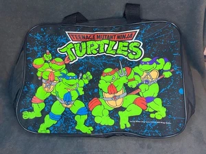 Vintage TEENAGE MUTANT NINJA TURTLES 1989 MIRAGE STUDIOS TRAVEL Carry Zip Bag - Bild 1 von 8