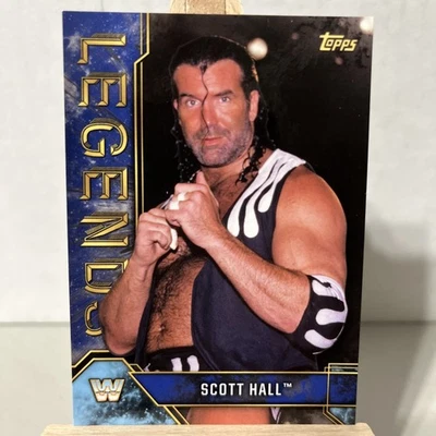 2017 Topps Legends of the WWE azul 6/50 Scott Hall #79 nuevo en caja WCW Foto 1 de 3