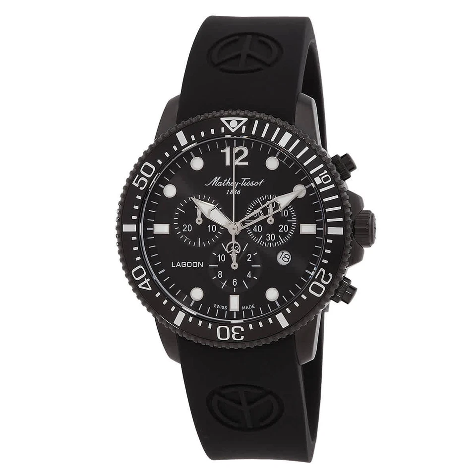Reloj para hombre Mathey-Tissot Lagoon cronógrafo cuarzo esfera negra H123CHLNN Foto 1 de 3