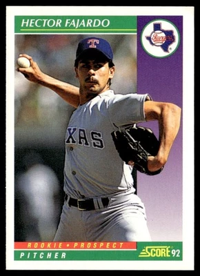 1992 Score Hector Fajardo Rookie Texas Rangers #842 - Image 1 of 2