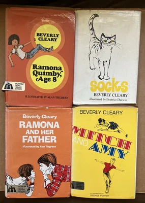 ПОДПИСАННЫЕ Носки Beverly Cleary (Ex-Library) Плюс Ramona/Mitch & Amy-Лот из 4 HC - Изображение 1 из 4