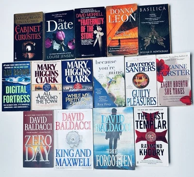 Mix Lot Of 15 Suspense Crime Mystery Thriller Fiction Paperback Bestselling Auth - Image 1 of 4