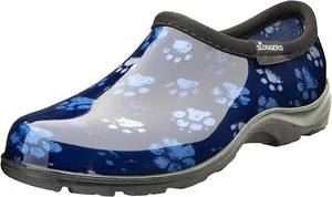 NWT Sloggers Waterproof Garden Slip On Shoe Clog Womens Size 7 Grungy Paw Blue - Picture 1 of 4