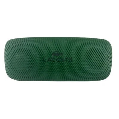 Estuche para gafas/gafas de sol con textura verde Lacoste SOLO con forro blanco Foto 1 de 4