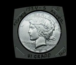 1934-S San Francisco Mint Silver Peace Dollar HI GRADE # 160 V4 - Picture 1 of 2