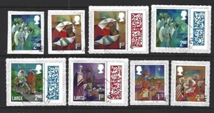 GREAT BRITAIN 2021 CHRISTMAS SELF ADHESIVE SET OF 8 FINE USED - Picture 1 of 1