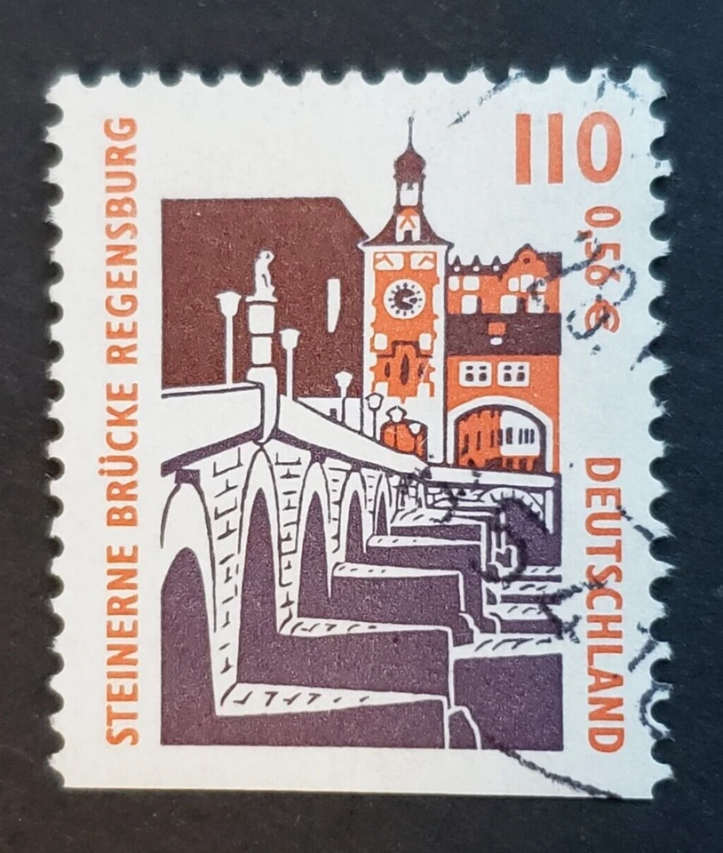 Germany 1994-2001 Historic Sites, Regensburg Stone Bridge Sc#1848 MNG - Image 1 of 1