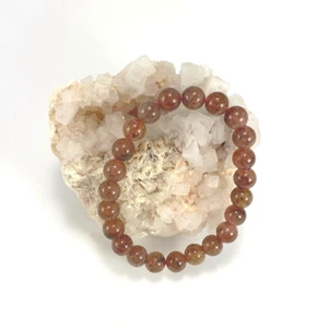 Erdbeerquarz 8mm Armband, Einfluss Liebe - Bild 1 von 2