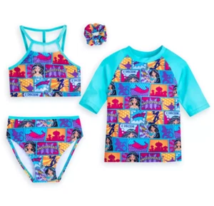 Disney Jasmine Swim Set for Girls - Aladdin - Four  Piece Set - Picture 1 of 8