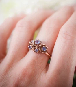 Natural alexandrite 14kt Rose Gold Ring, Engagement Ring - Picture 1 of 9