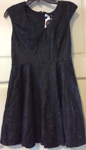 New Women's S/M Black Sexy Event Dress Party Cocktail Lace Cap Sleeves Impulse * - Picture 1 of 12