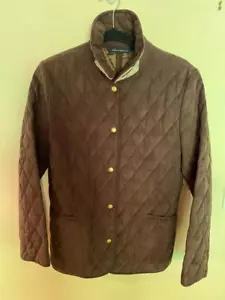 Burberry Brown Quilted Jacket - Novacheck Collar - Size Medium - Excellent Cond - Picture 1 of 8