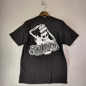 Suavecito Graphic Short Sleeve Shirt Mens M Black Skeleton Logo Cotton - Foto 1 di 11