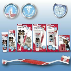 Beaphar Dog & Cat Dental Sticks Toothbrush Toothpaste Fresh Breath Spray Treats