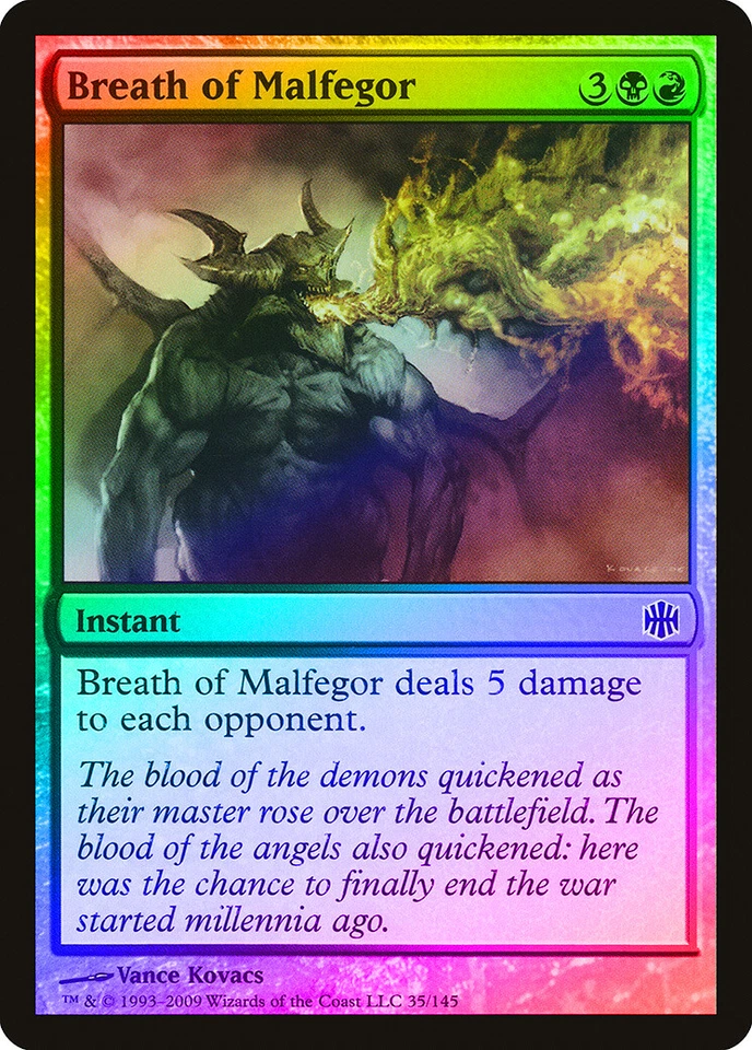 Breath of Malfegor FOIL Alara Reborn NM Black Red Common MAGIC CARD ABUGames - Image 1 of 1