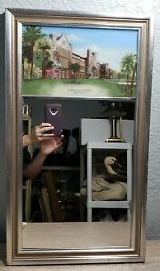 Vintage Eglomise Design Florida State University Reverse Painted Mirror Nice
