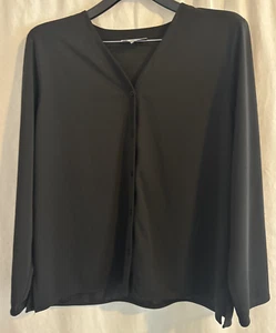 Pendleton Damen Shirt schwarz Knopfleiste Langarm Karriere Freizeit Oberteil L - Bild 1 von 7