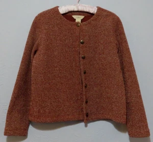 LL Bean Women's XS Regular Burgundy Cardigan Sweater Poly/Cotton - Picture 1 of 5