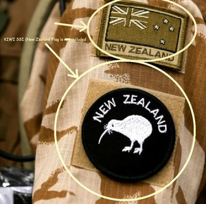 NATO JSOC ELITE SPECIAL FORCES SAS JTF2 vêlkrö PATCH: NEW ZEALAND FLAG + KIWI - Picture 1 of 1