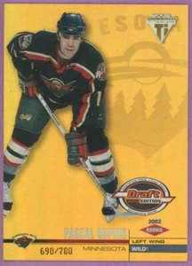 2001 01-02 TITANIUM PACIFIC STOCK DRAFT DAY EDITION PASCAL DUPUIS #136 690/780 - Picture 1 of 1
