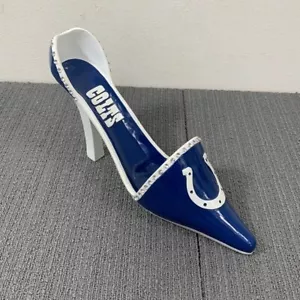Indianapolis Colts NFL Wine Bottle Holder High Heel Shoe Decorative Stand - Picture 1 of 12