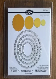 Sizzix Framelits óvalos, vieira 4 troqueles 657564 Ellison álbum de recortes manualidades ¡LEER! - Imagen 1 de 13