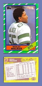⚓️🔥1986 Topps Wesley Walker New York Jets #99 - Picture 1 of 1
