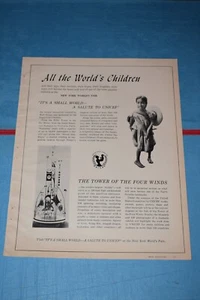 Vintage 1964 All the World's Children It's a Small World Salute to UNICEF Ad. - Picture 1 of 1