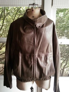 Vintage Women's Luis Alvear Leather Jacket - Size 38 - Zip Front - Light Brown - Picture 1 of 4