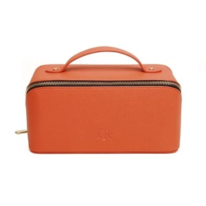 The London Train Case Co. - Orange and Black Train Case - Picture 1 of 4