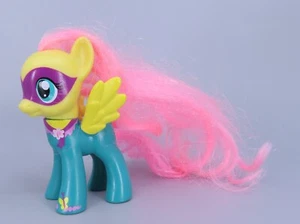 Figura My Little Pony Fluttershy Power Ponies 2010 G4 Sello Amarillo Rosa Hasbro - Imagen 1 de 8