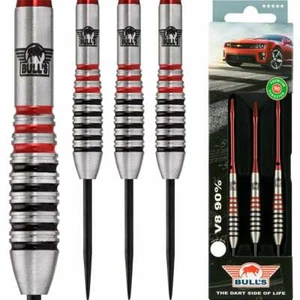 Bulls V8 Darts Set Steel Tip 22g 24g 26g Gramm Tungsten Ringed - Bild 1 von 1