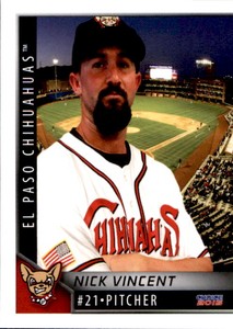 2015 El Paso Chihuahuas Choice #27 Nick Vincent San Diego California CA Card