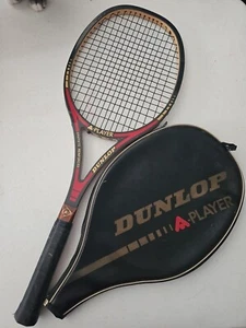 Dunlop "A Player" Holz Vintage Tennisschläger mit Abdeckung Top Zustand - Bild 1 von 3