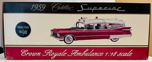 1959 Cadillac Superior Ambulance, by Precision Miniatures, 1/18, White, New. - Picture 1 of 13