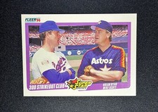 1990 Fleer Nolan Ryan - Mike Scott #636 Super Star Baseball Card Texas Rangers