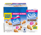 Silk Unsweetened Almond Milk 32 fl  oz 6 pk FREE SHIPPING 	