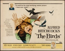THE BIRDS [1963] Hitchcock Original USA Half-Sheet Poster F/VF 7.0 [inv 7000038]