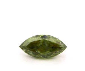 Chameleon Diamond 0.28ct Natural Loose Fancy Green Color Diamond GIA Marquise - Picture 1 of 7