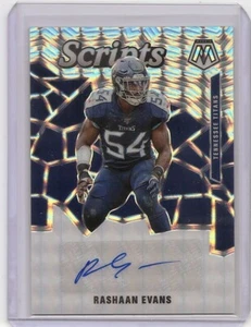Panini Mosaic Rashaan Evans 2020 scripts tarjeta automática Tennessee Titans - Imagen 1 de 2