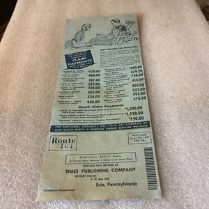 1965 NATIONAL CASUALTY INS. ACCIDENT INS. INSERT IN THE TIMES PUBLISHING ERIE,PA - Picture 1 of 8