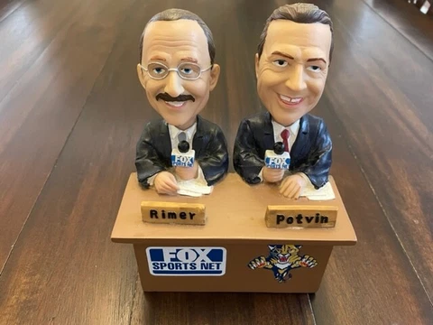 RARE - FOX SPORTS NET Florida Panthers Hockey Rimer & Potvin Bobblehead Cover